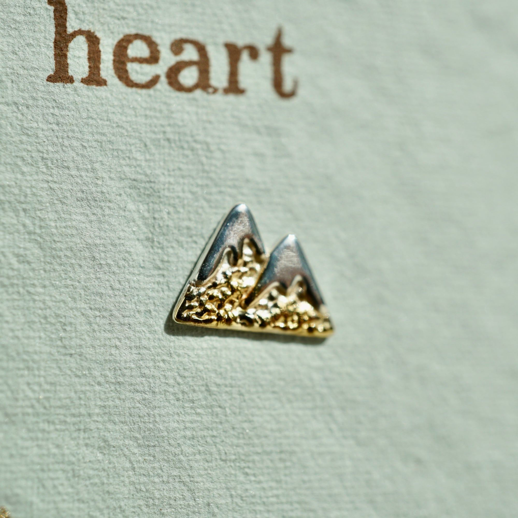 Mountain Girl at Heart – Gold &amp; Sterling Silver Mountain Earrings