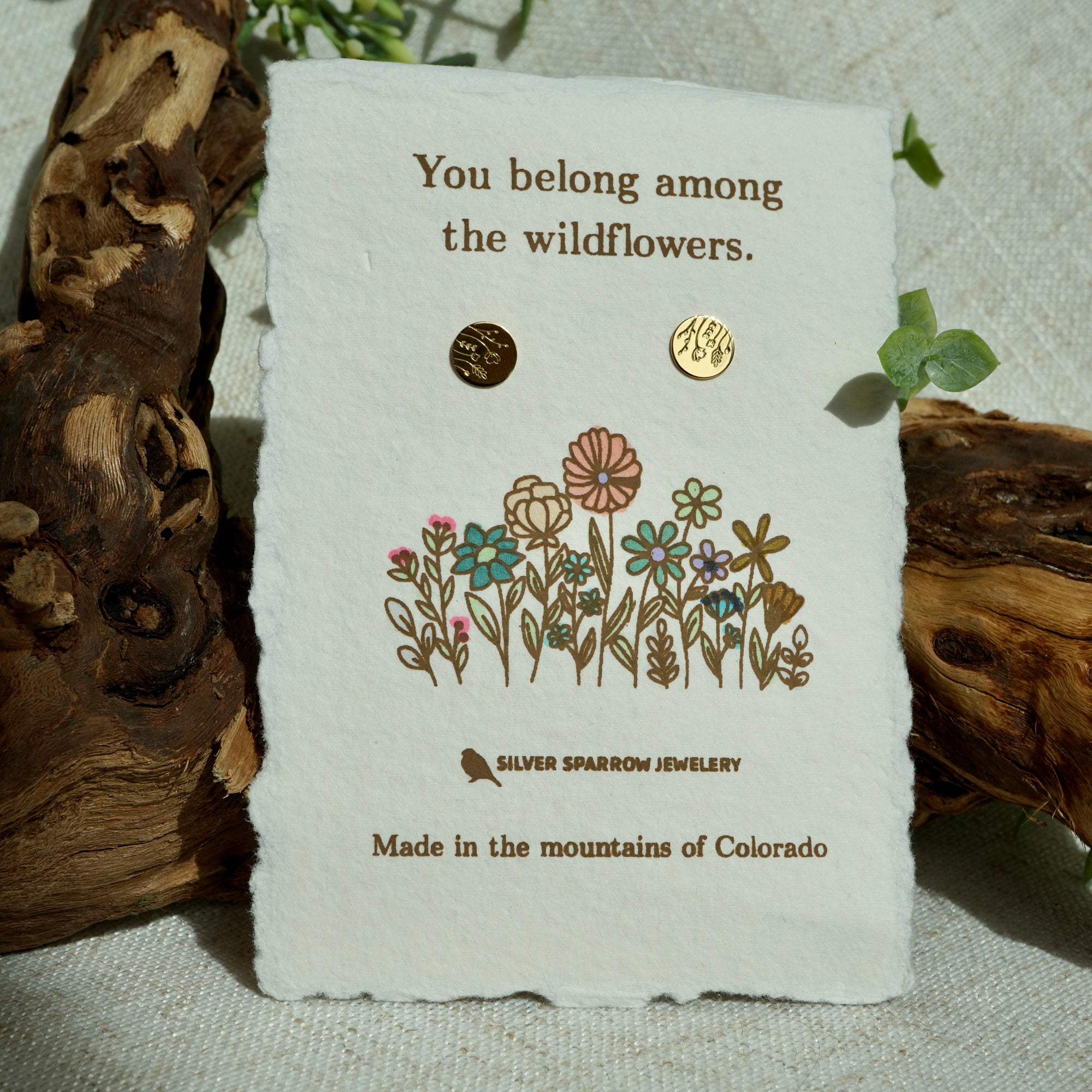 You Belong Among the Wildflowers – Gold Flower Earrings