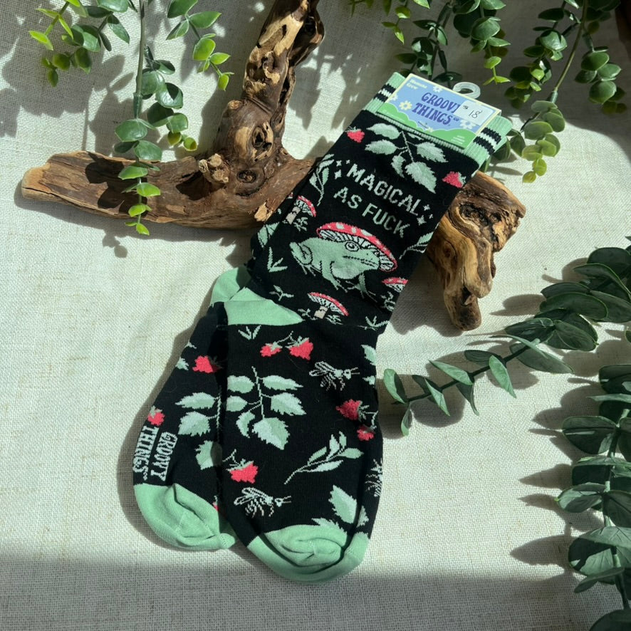 Mushroom &amp; Frog Socks