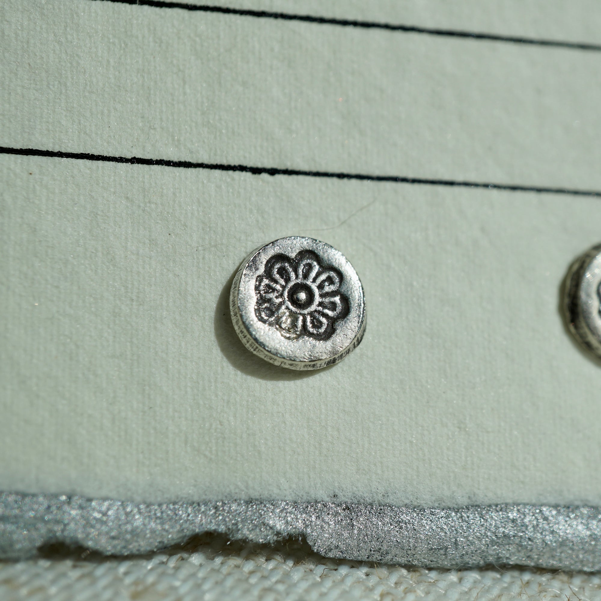 My Daughter, I Love You Because… – Sterling Silver Flower Earrings