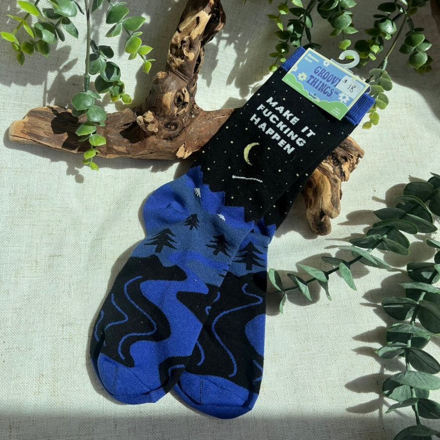 Moon &amp; Mountain Socks