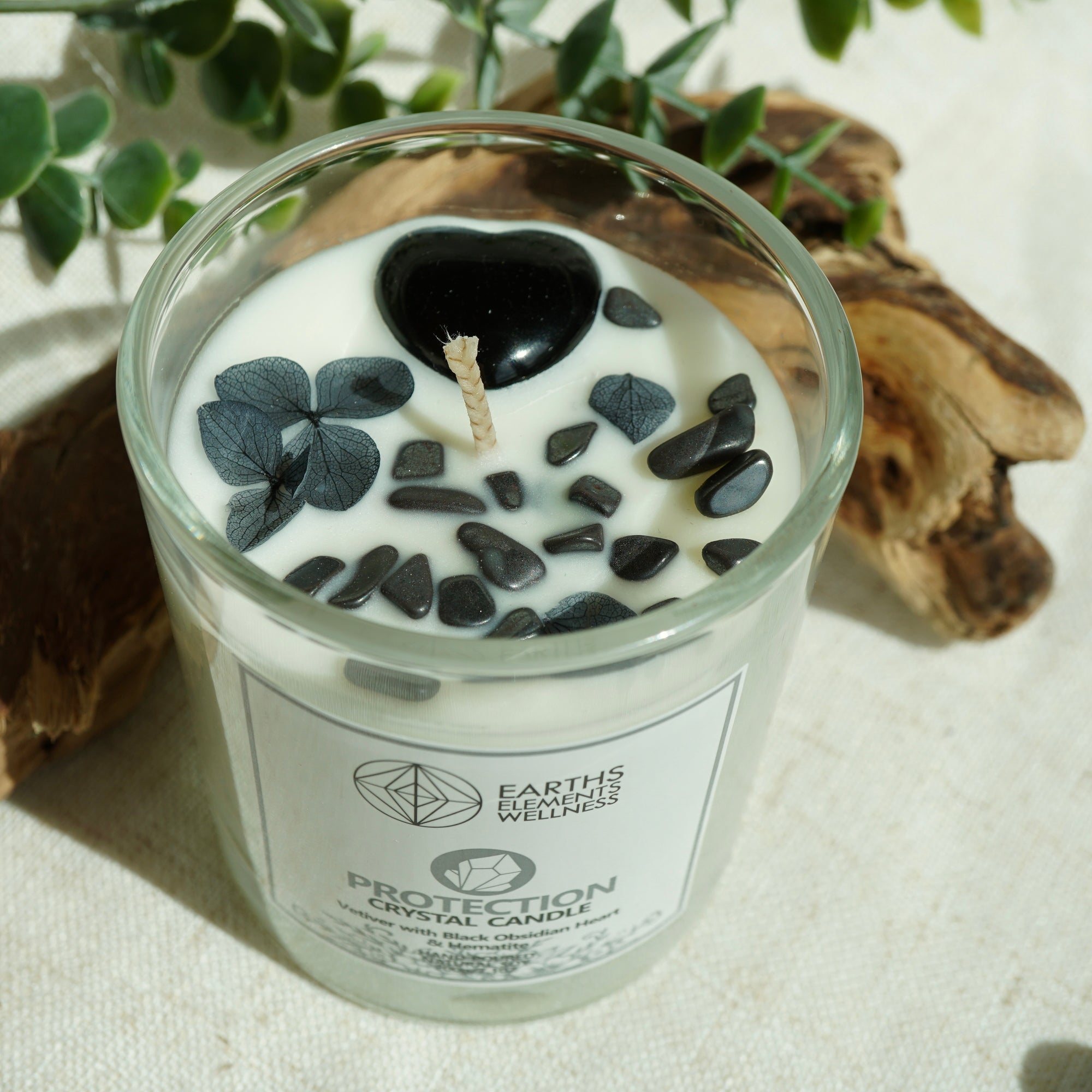Protection Crystal Candle