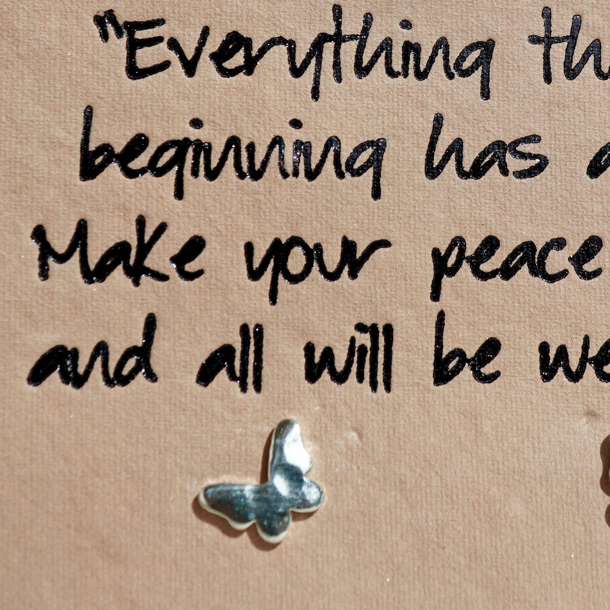 Make Peace With Endings – Sterling Silver Butterfly Earrings