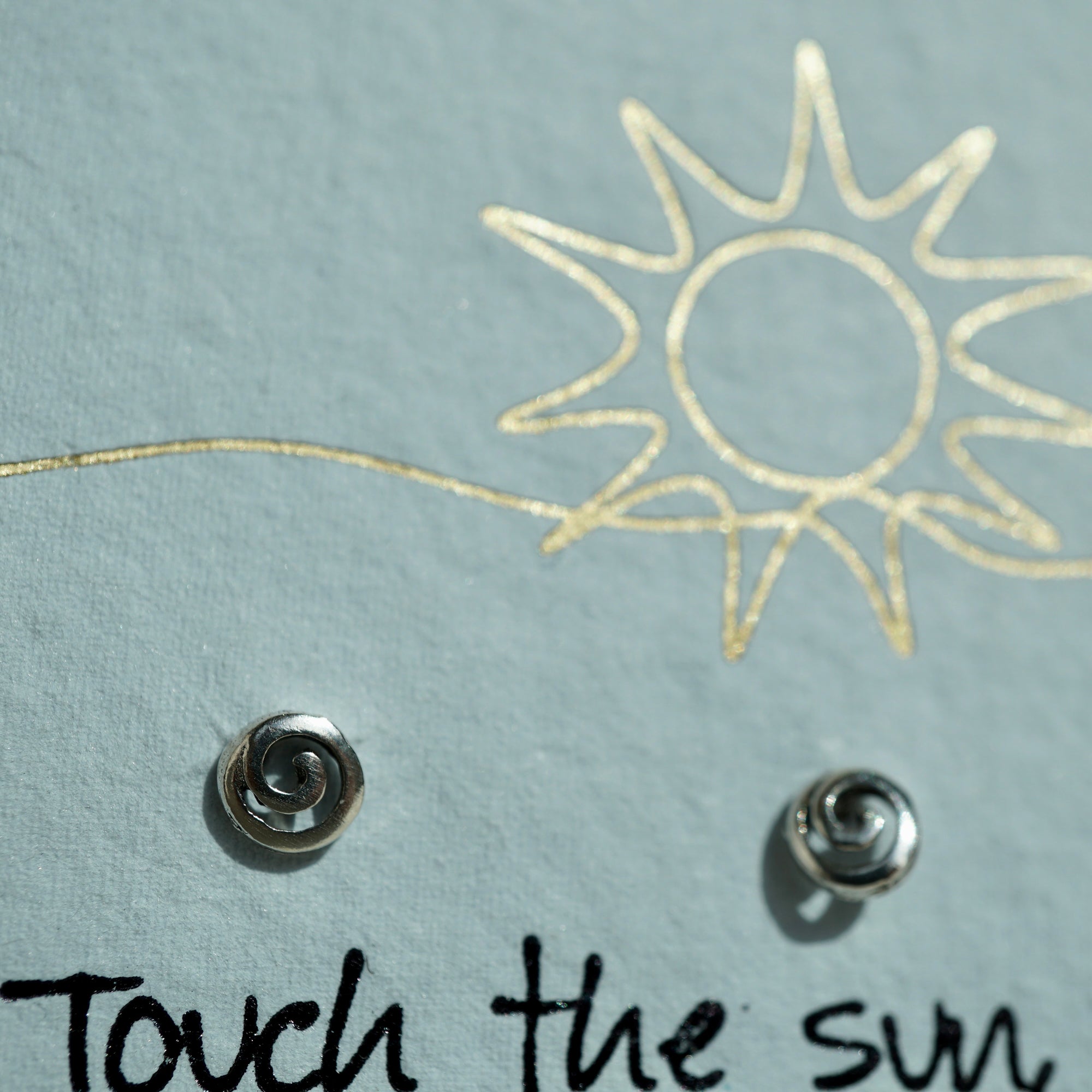 Touch the Sun &amp; Immerse in the Sea – Sterling Silver Spiral Earrings
