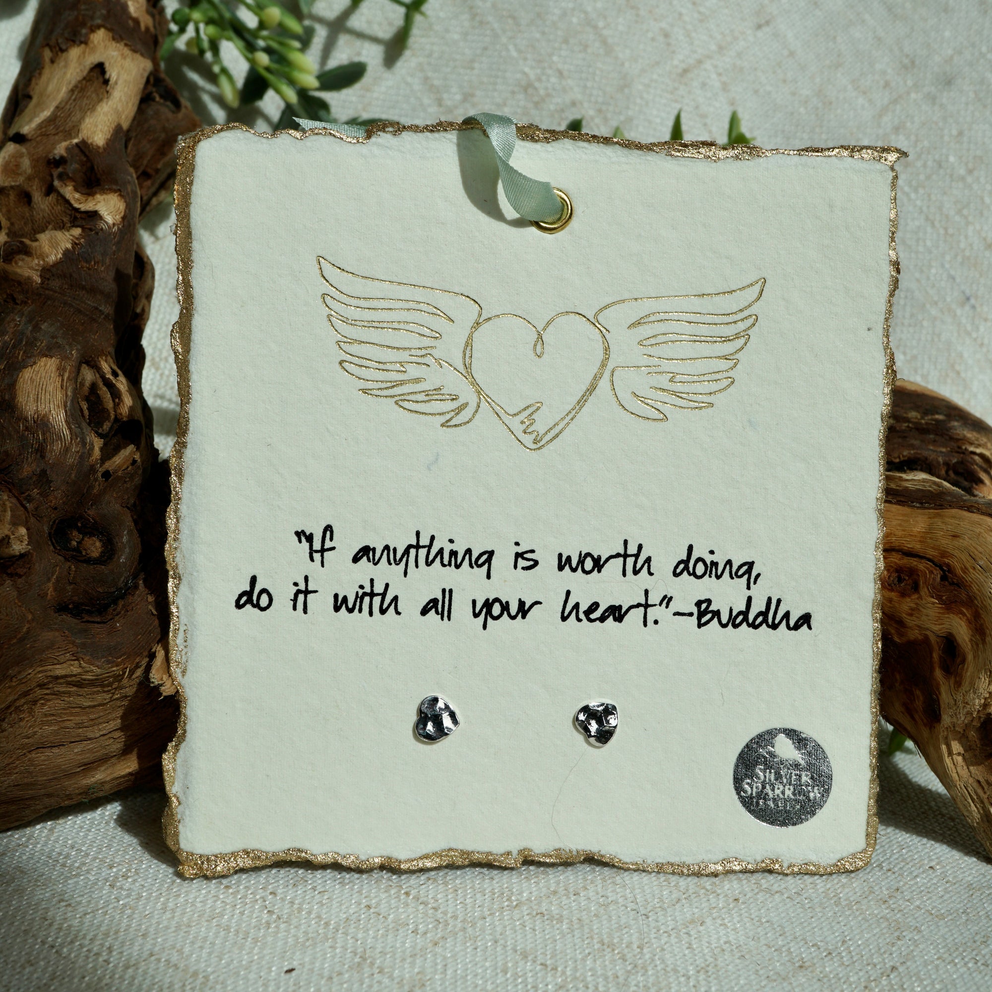 Do It With All Your Heart – Sterling Silver Heart Earrings