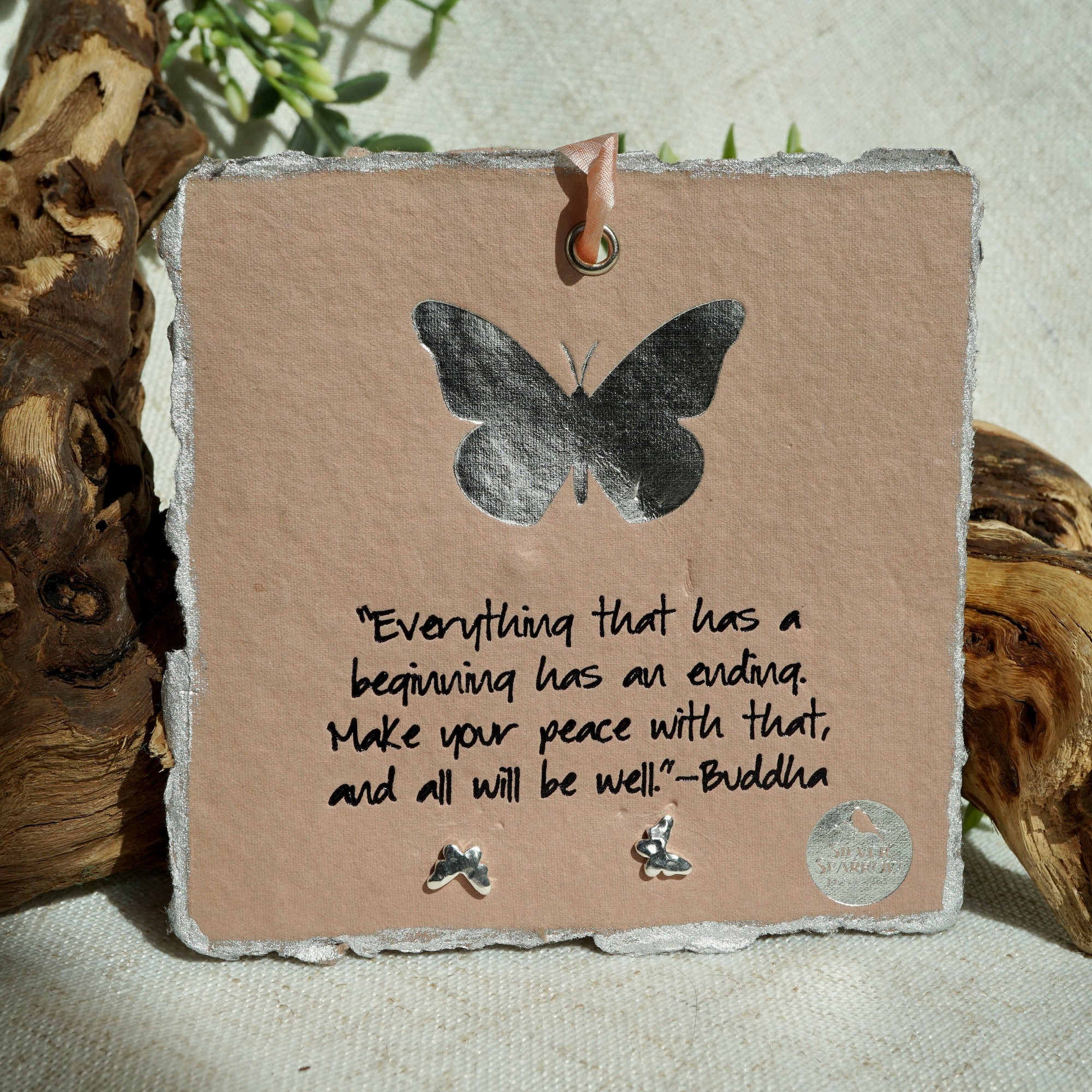 Make Peace With Endings – Sterling Silver Butterfly Earrings