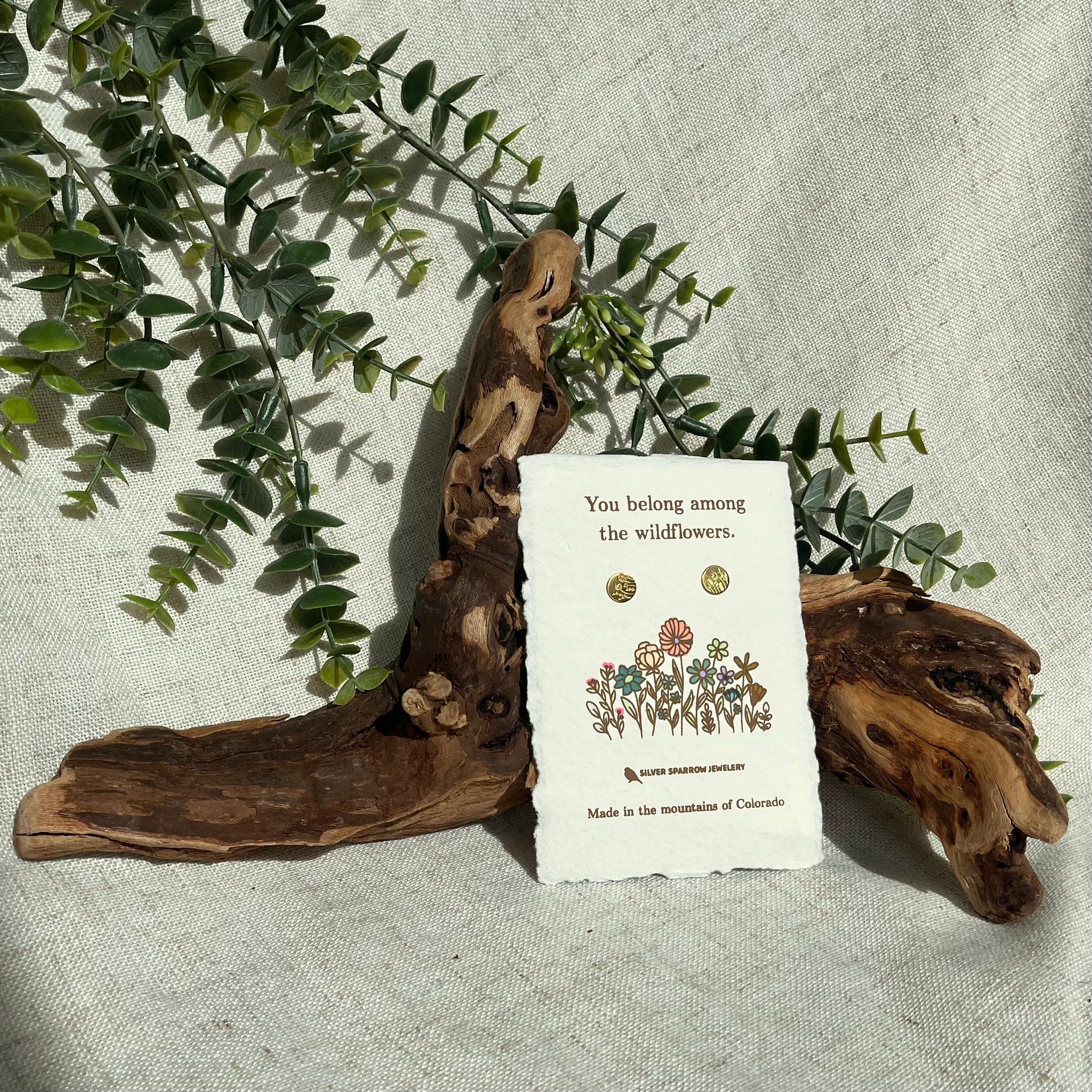 You Belong Among the Wildflowers – Gold Flower Earrings