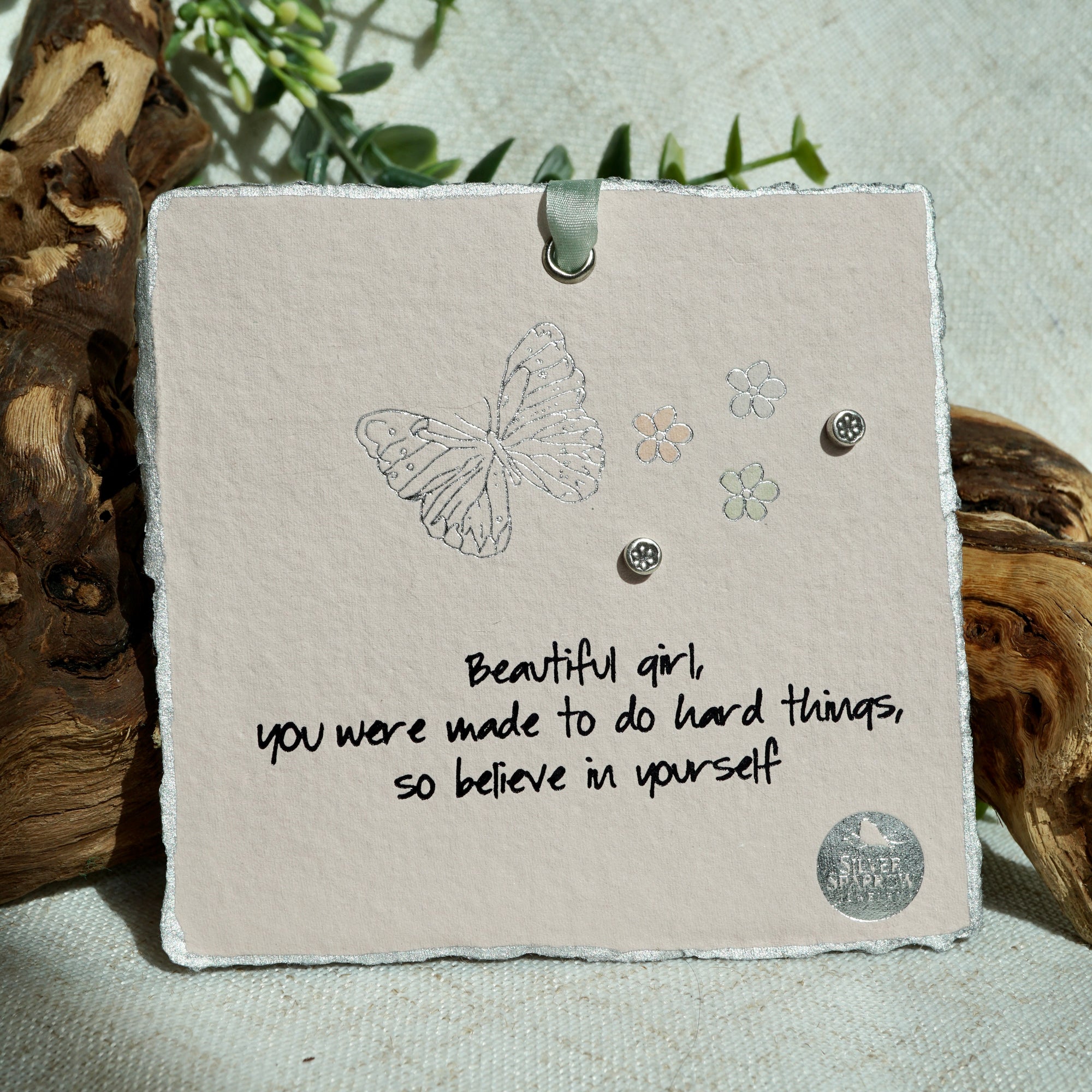 Made to Do Hard Things – Sterling Silver Flower Earrings