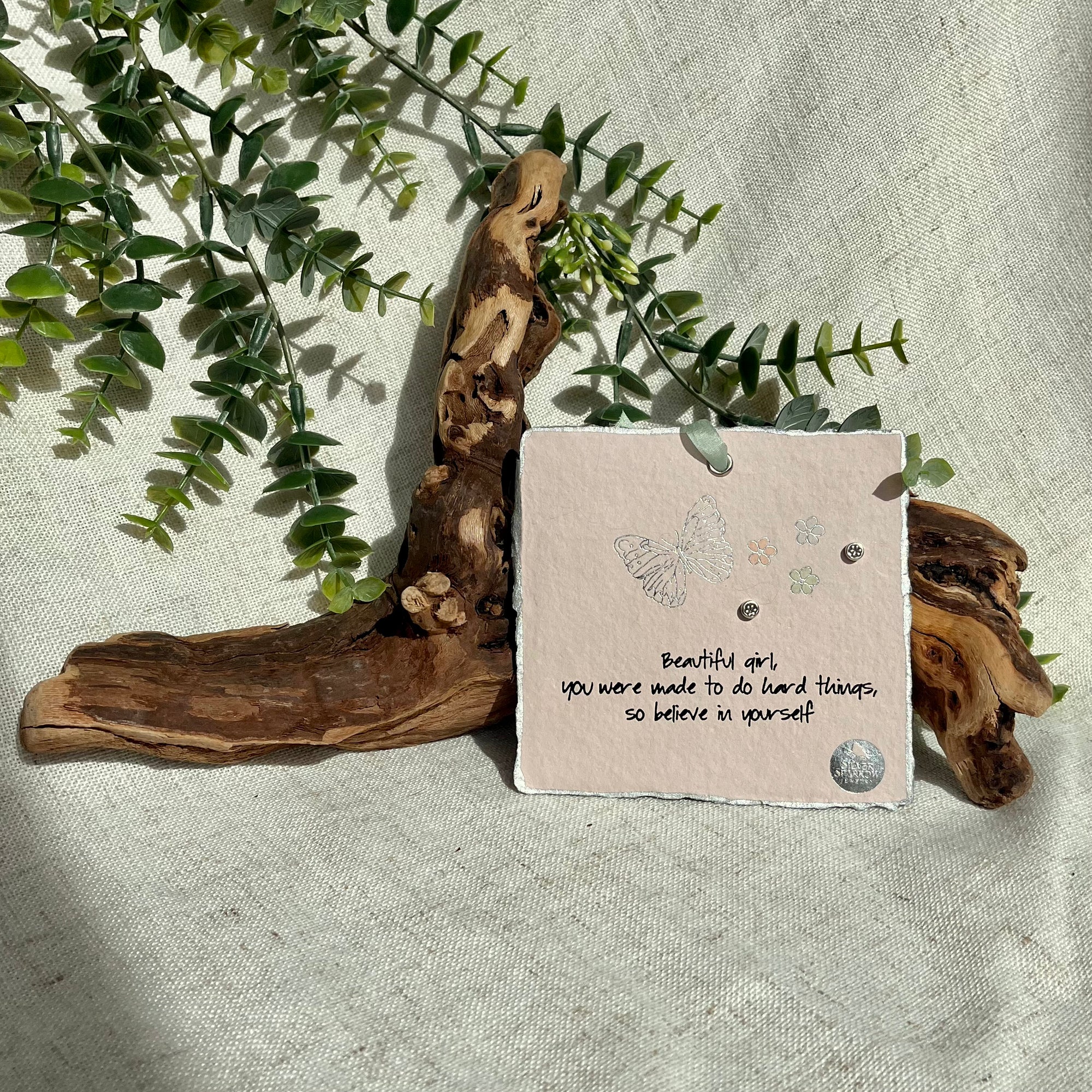 Made to Do Hard Things – Sterling Silver Flower Earrings