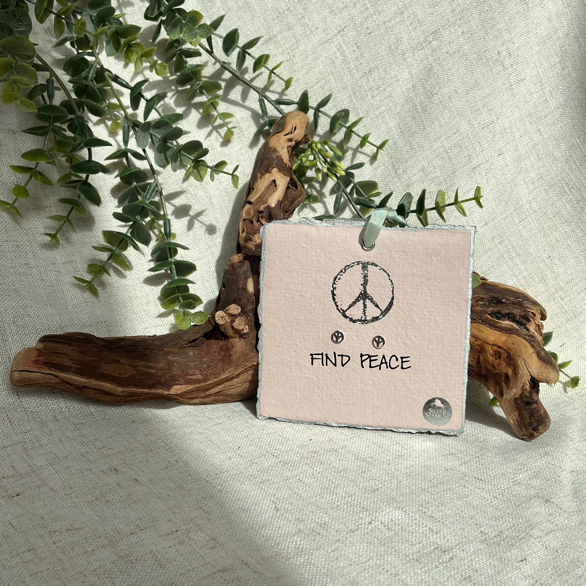 Find Peace – Sterling Silver Peace Sign Earrings